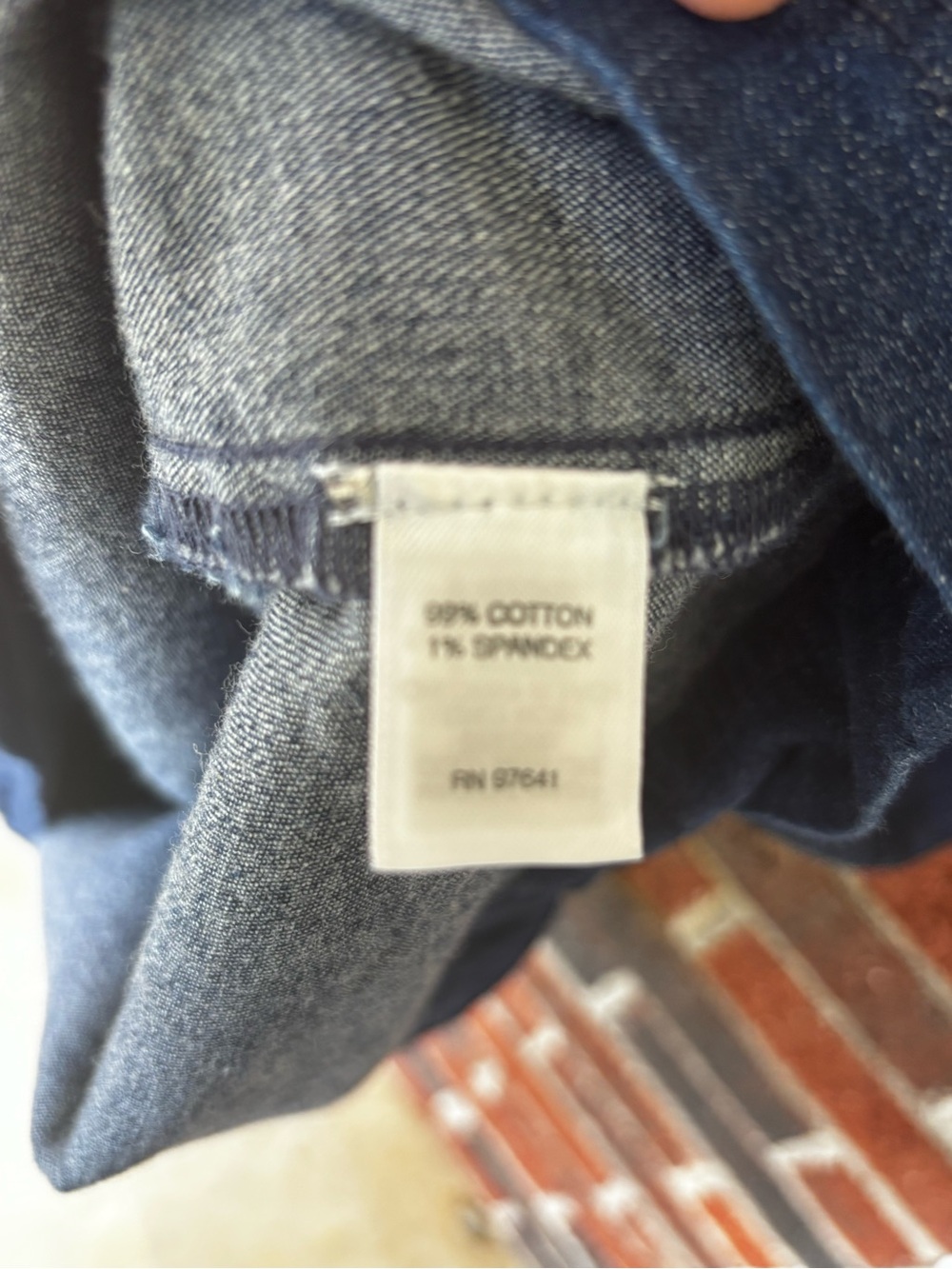 J. Jill Blue Denim Shirt Dress Long Sleeve Button Front Cotton Stretch Womens XL - Picture 4 of 5